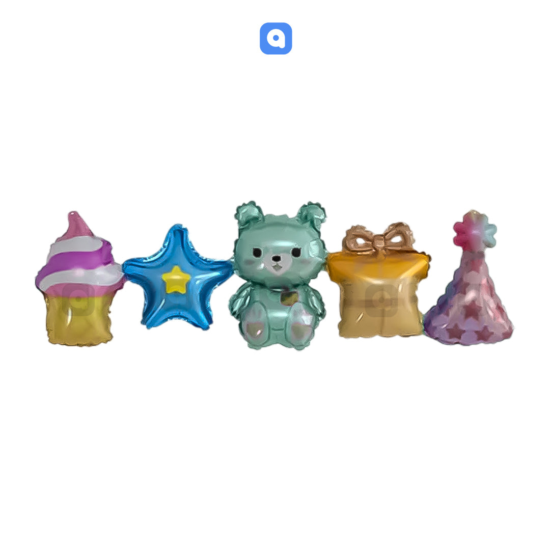 5 Pcs Garland Foil Balloon Set – Party Decoration by Ardor.pk