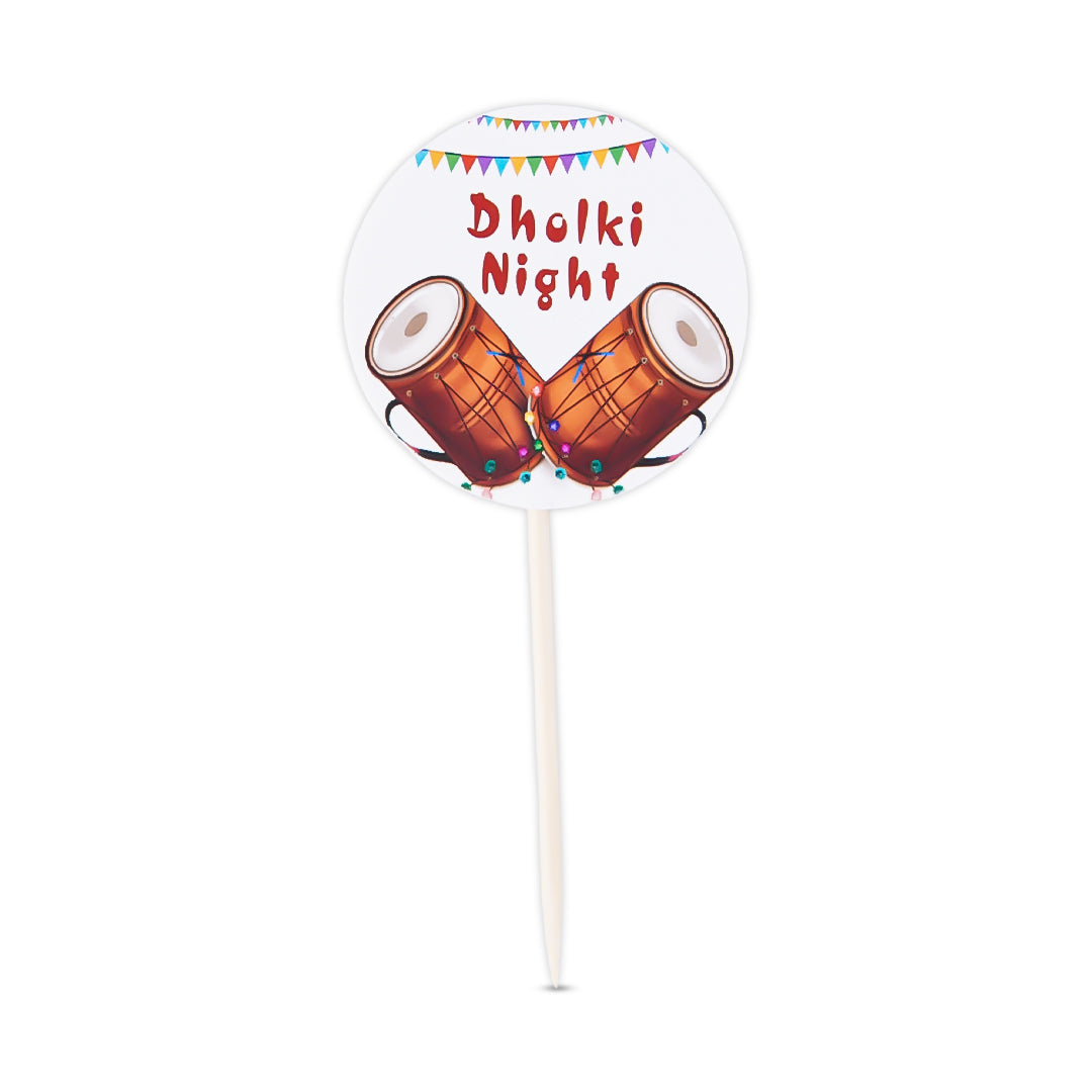 Dholki Mini Mithai Toppers – Mehndi & Wedding Sweet Decor