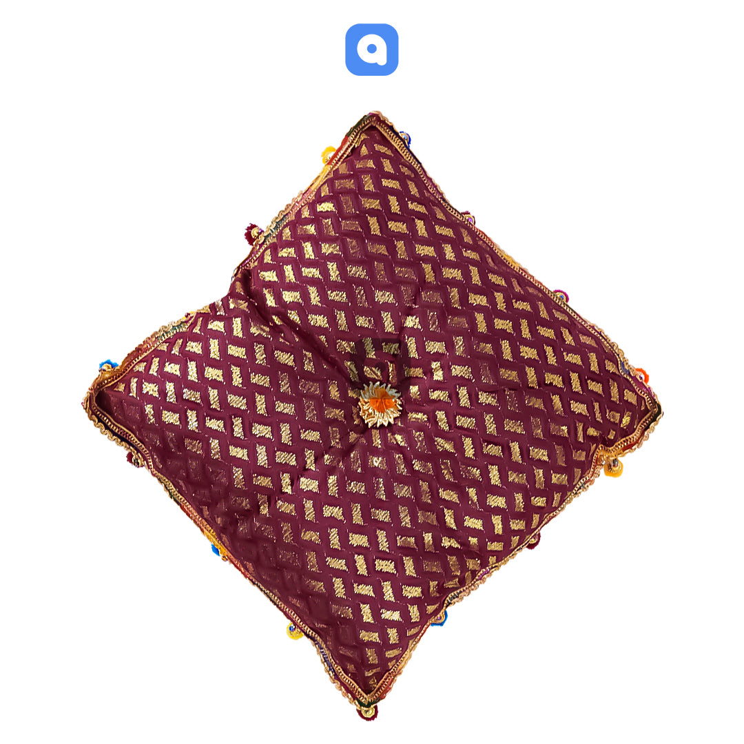 Jamawar Fabric Pillow: Traditional Wedding Decor