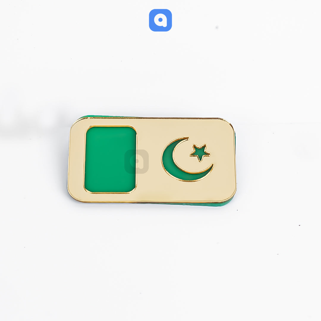 Pack of 6 - Golden Chrome 14th August Badges