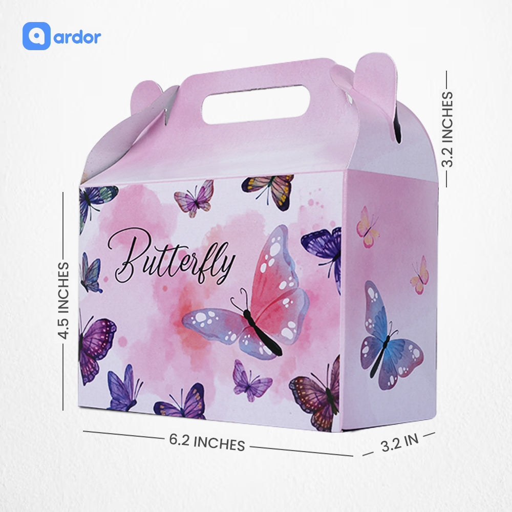 Pack of 10 Butterfly Theme Goodie Boxes