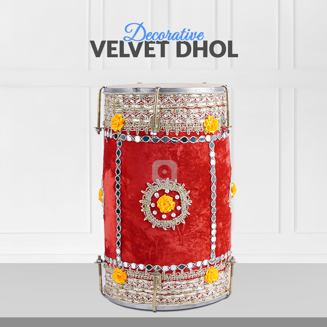 Dhol - Velvet Dhol Musical Instrument