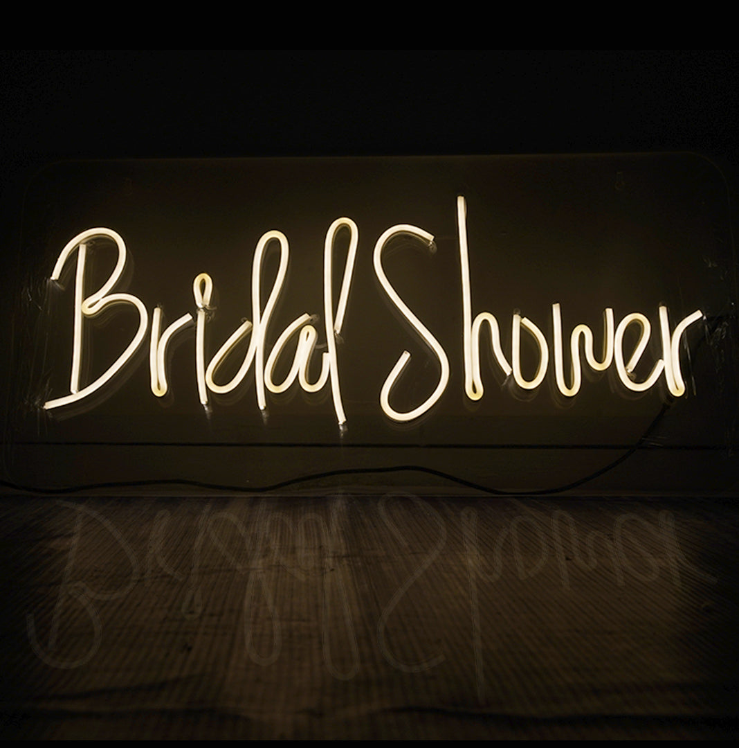 Bridal Shower Neon Sign – LED Party Backdrop Light