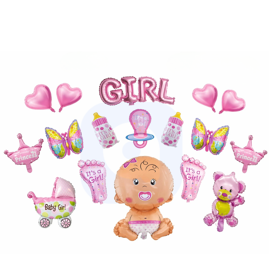 Baby Girl Foil balloon Kit