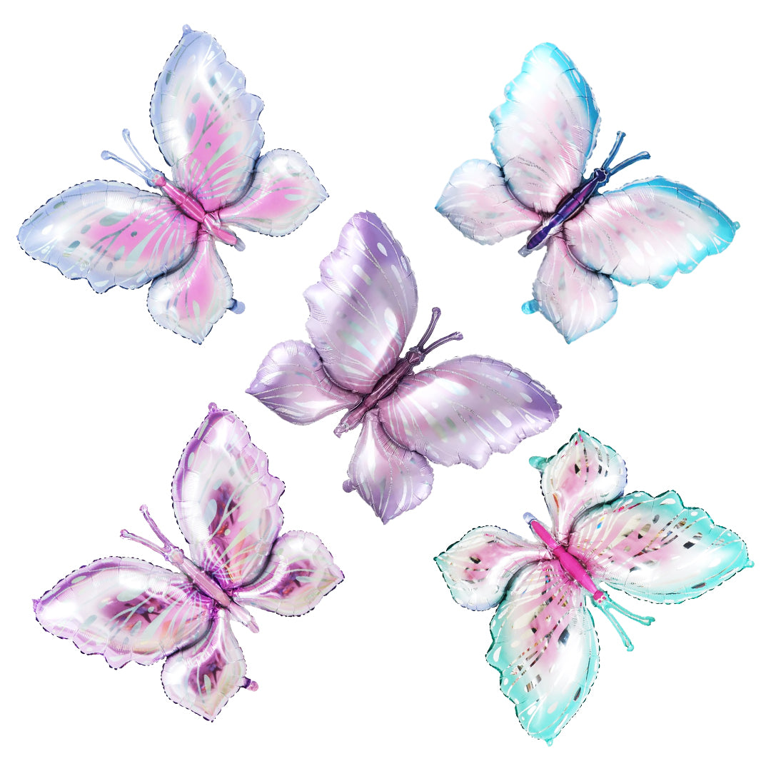 Butterfly Foil Balloons – 5 Pcs Party & Event Decoration