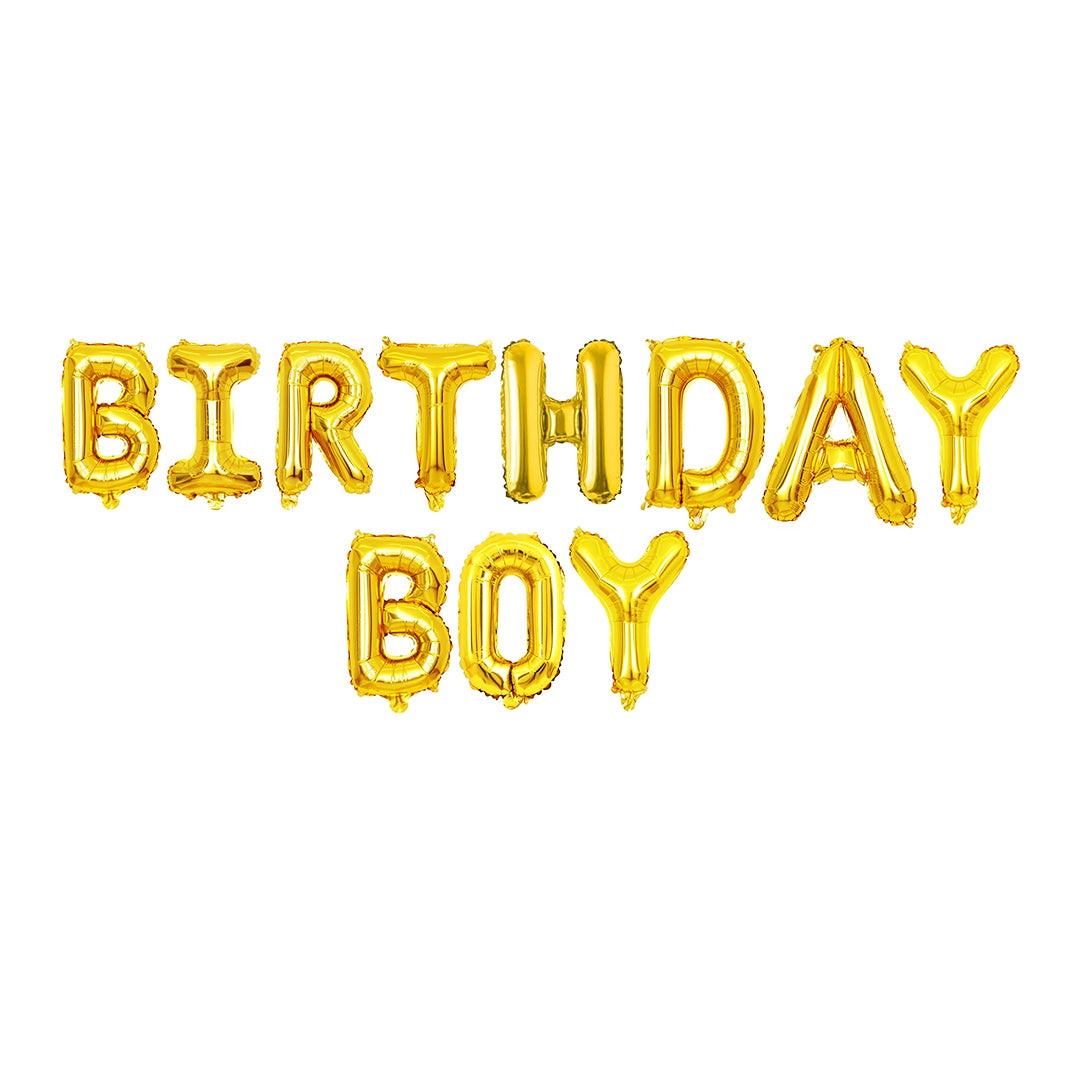Birthday Boy Foil Balloons Set – Party & Celebration Decor