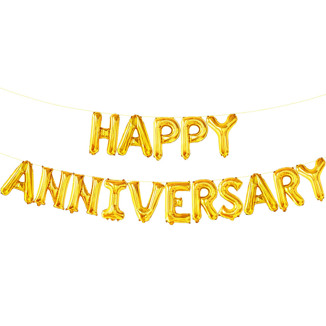 Happy Anniversary Foil Balloons Set – Celebration & Party Decor