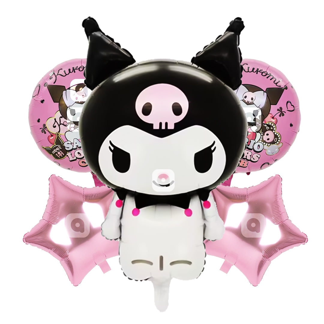 5 pcs Set theme Foil Balloons for Kids Sanrio Birthday Party Decoration