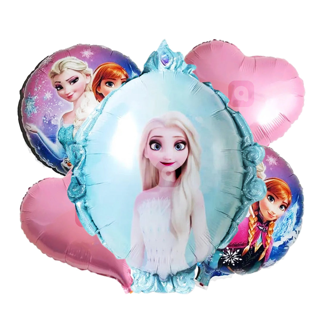 Frozen Anna & Elsa Foil Balloons Theme - 5 pcs set