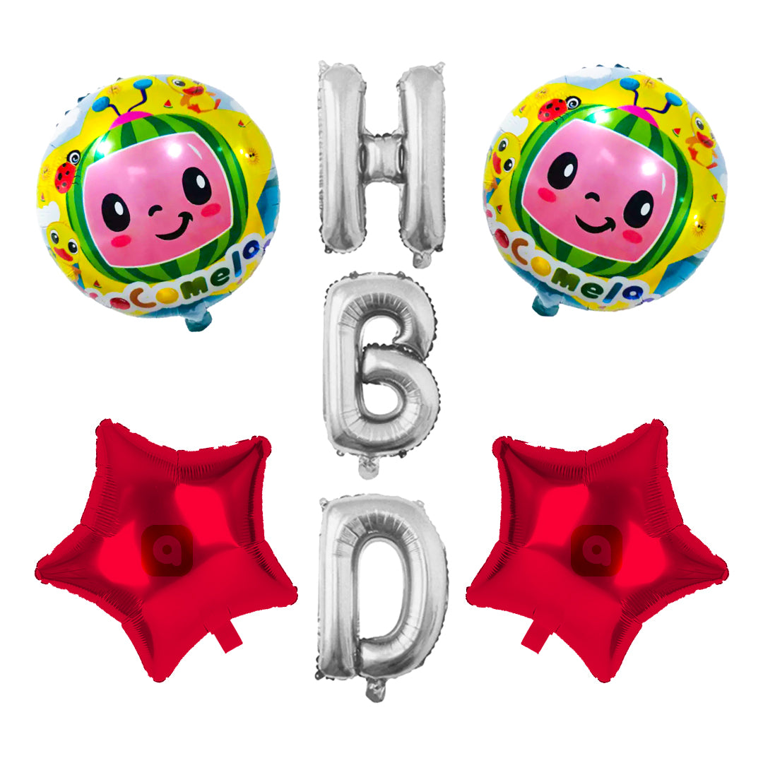 Cocomelon Foil Balloons - 7 pcs Set