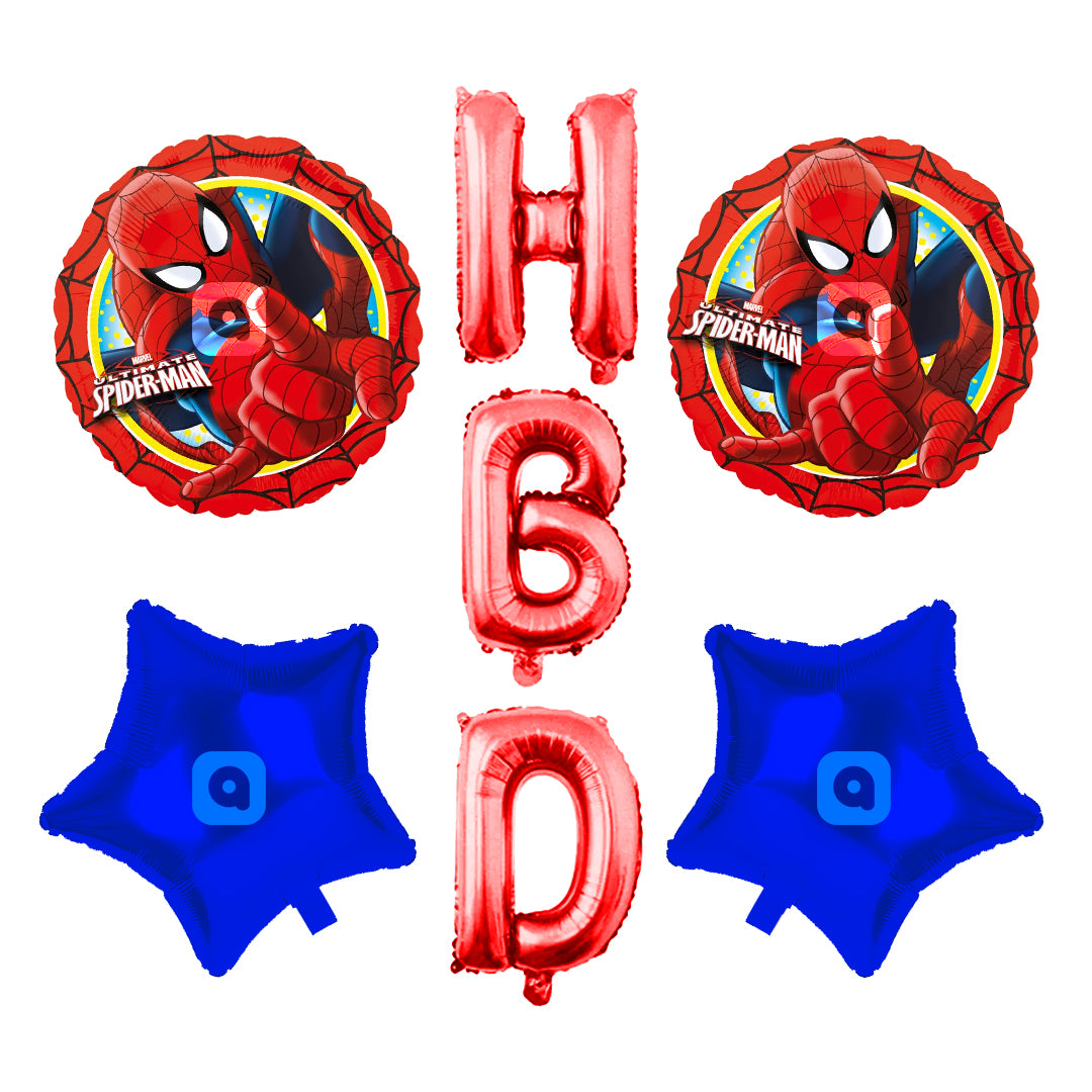 HBD Foil Balloons - 7 pcs foil balloons Set