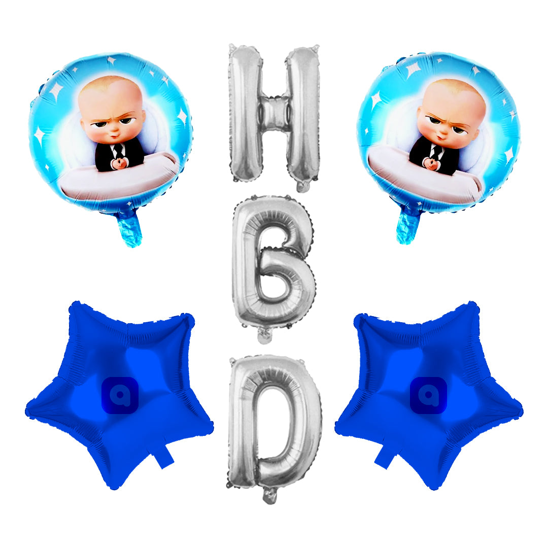 Boss Baby Foil Balloons - 7 pcs Set