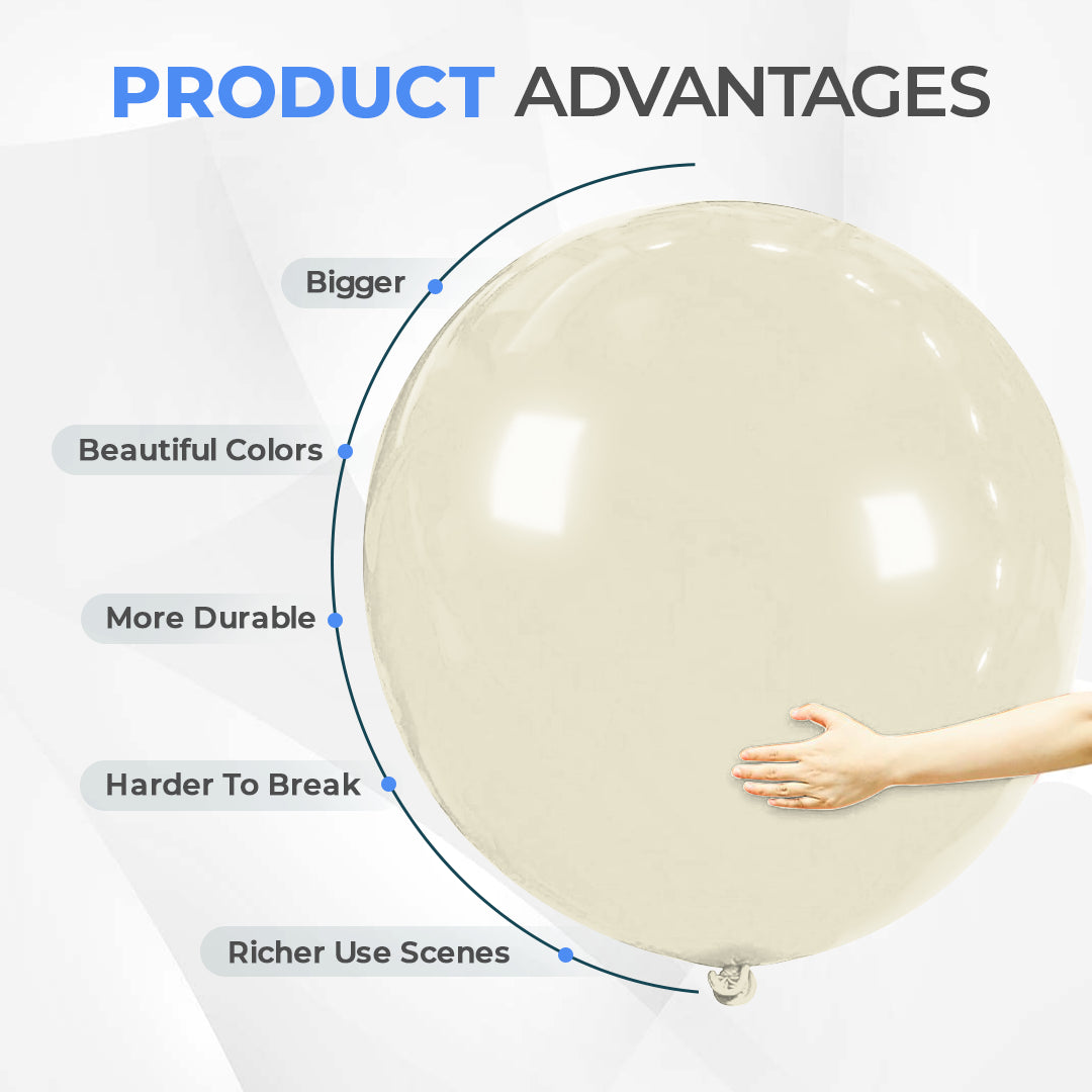 Pale Yellow 36 Inch Big Size Latex Balloon – Party & Event Decoration