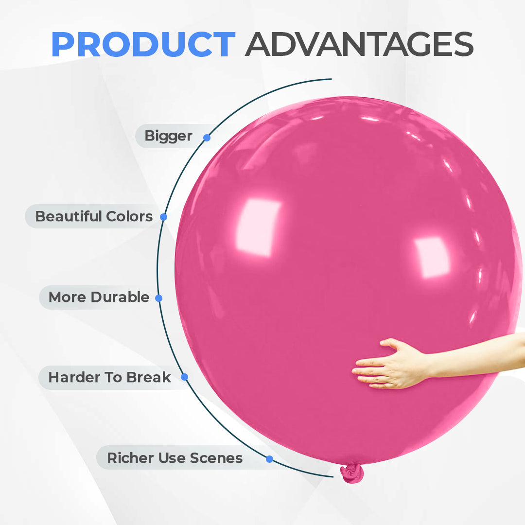 Rose Red 36 Inch Big Size Latex Balloon – Party & Event Decoration