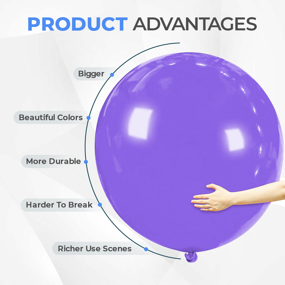 Purple Giant 36 Inch Big Size Latex Balloon – Party & Event Decoration