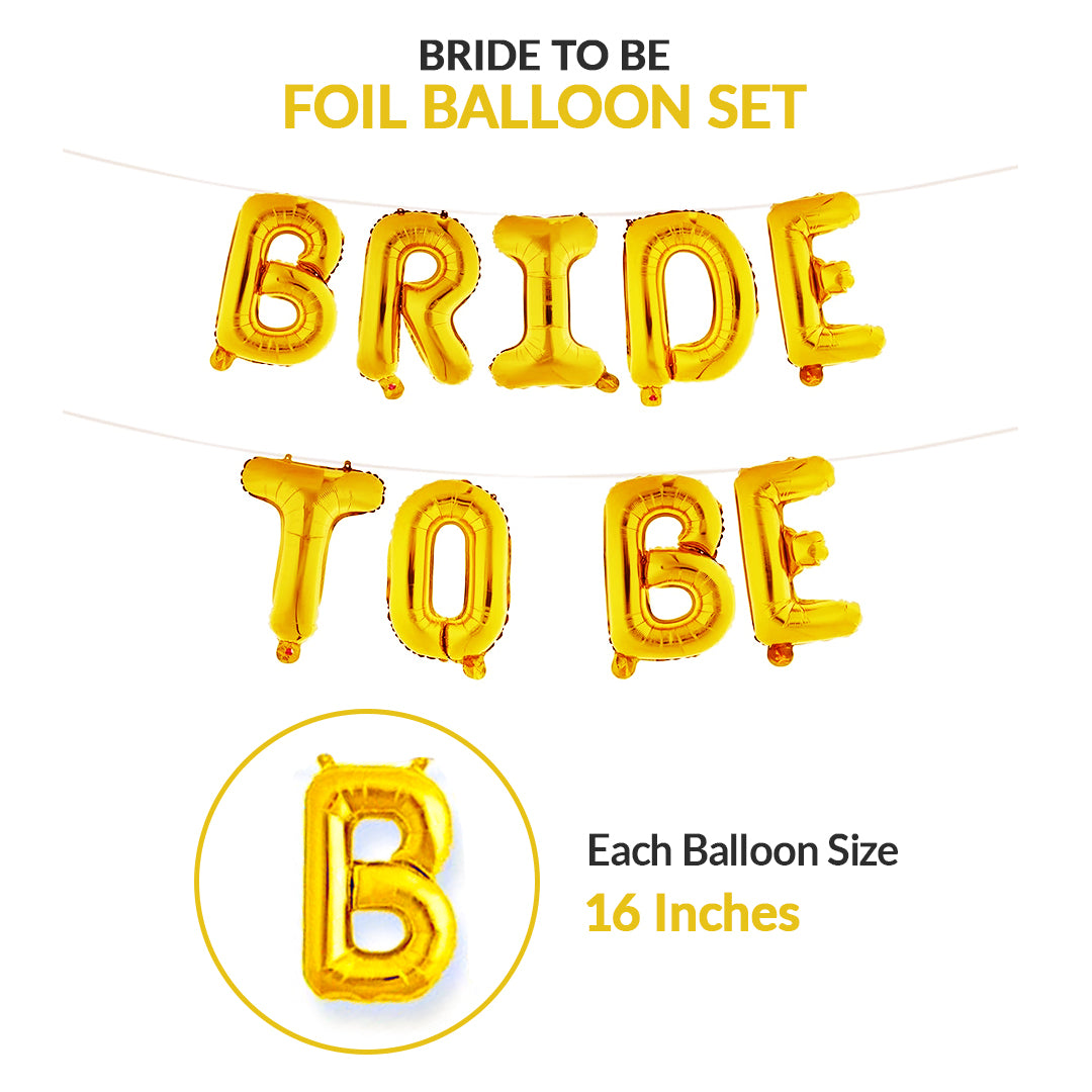 Bride To BE Foil Balloons Set – Bachelorette & Wedding Celebration Decor