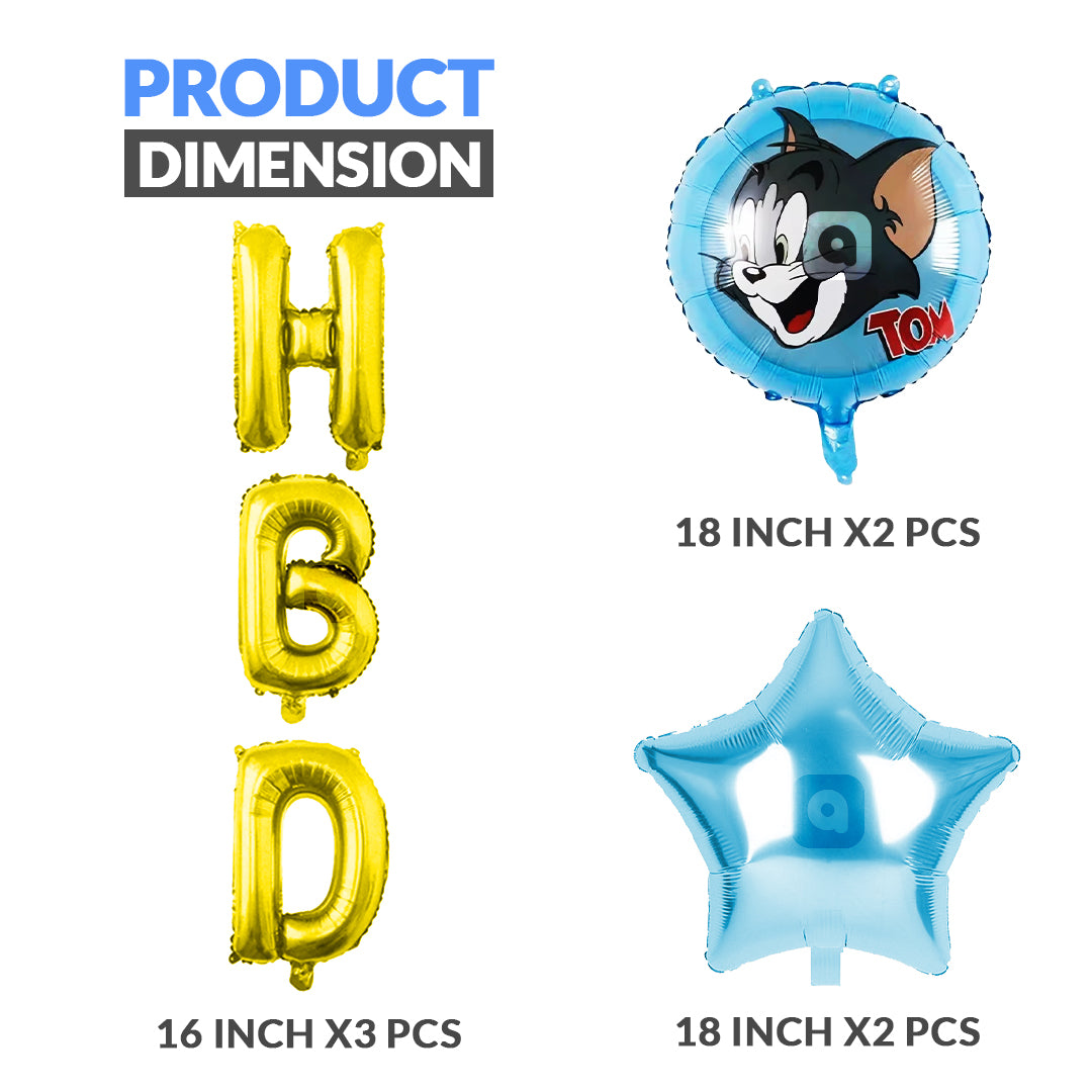 TOM Foil Balloons - 7 pcs Set