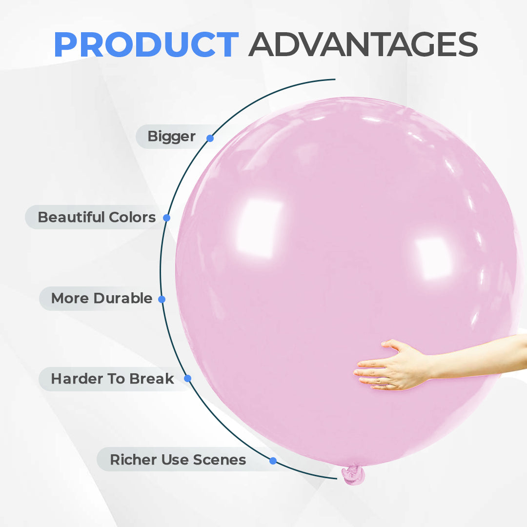 Lilac Pink 36 Inch Big Size Latex Balloon – Party & Event Decoration