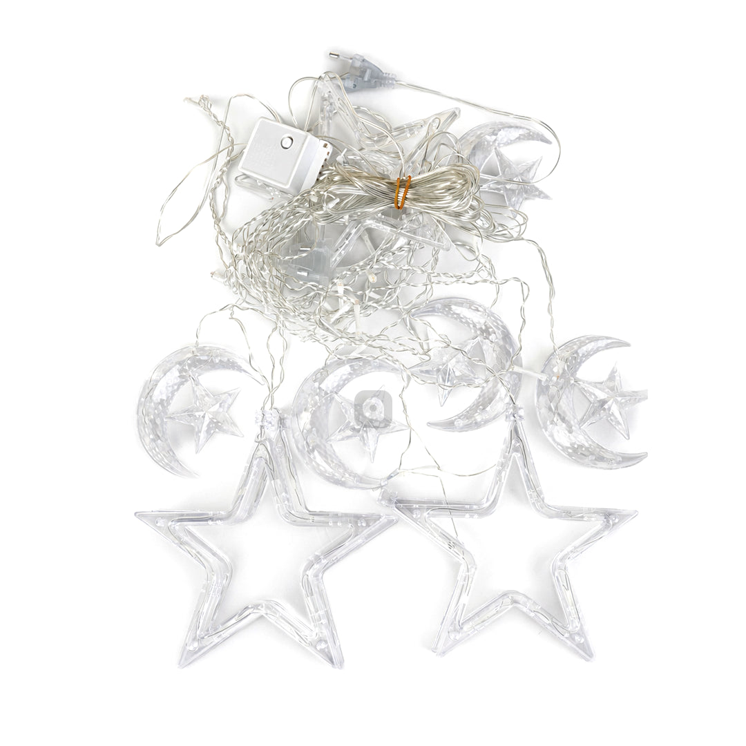 Star & Moon LED Fairy Lights – Warm White Decorative String Lights