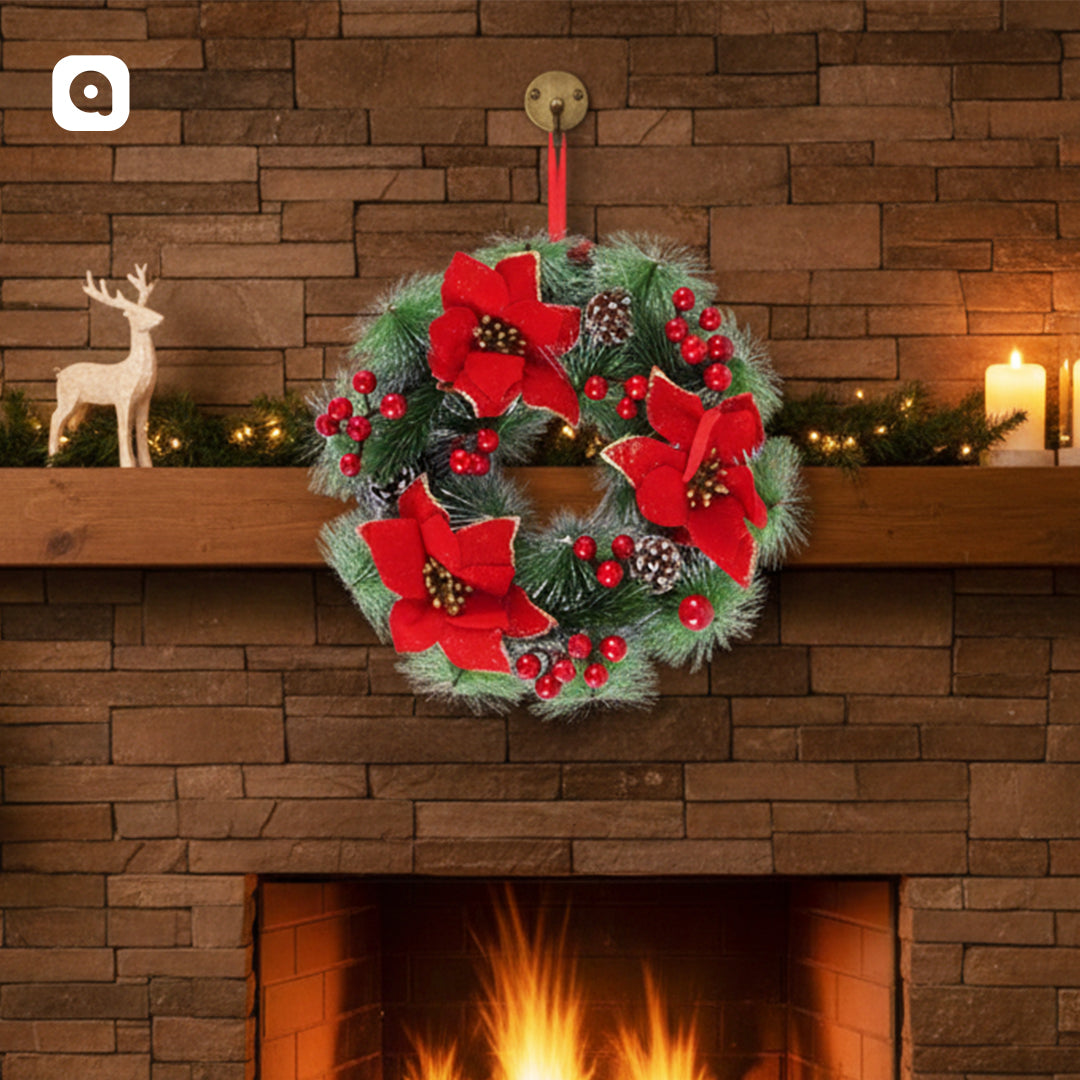 Christmas Flower Wreath
