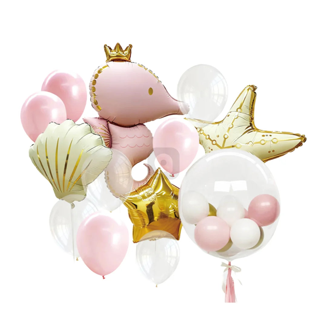 Seahorse Foil Balloons - 22 pcs Set