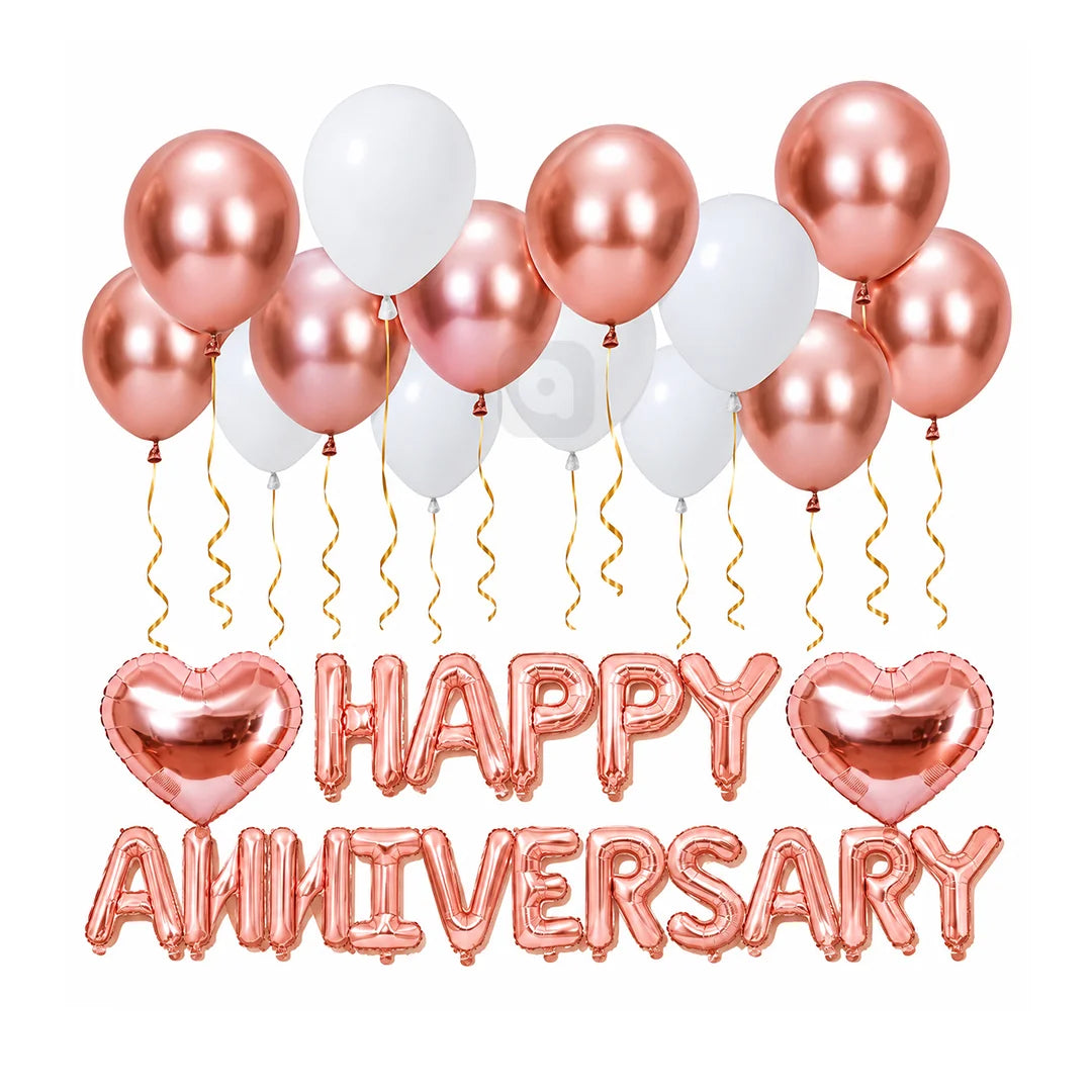 Happy Anniversary Foil Balloons Kit