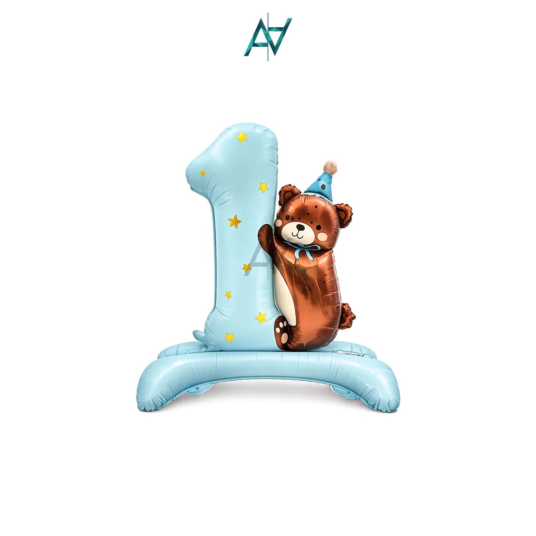 Num 1 Teddy Foil Balloon