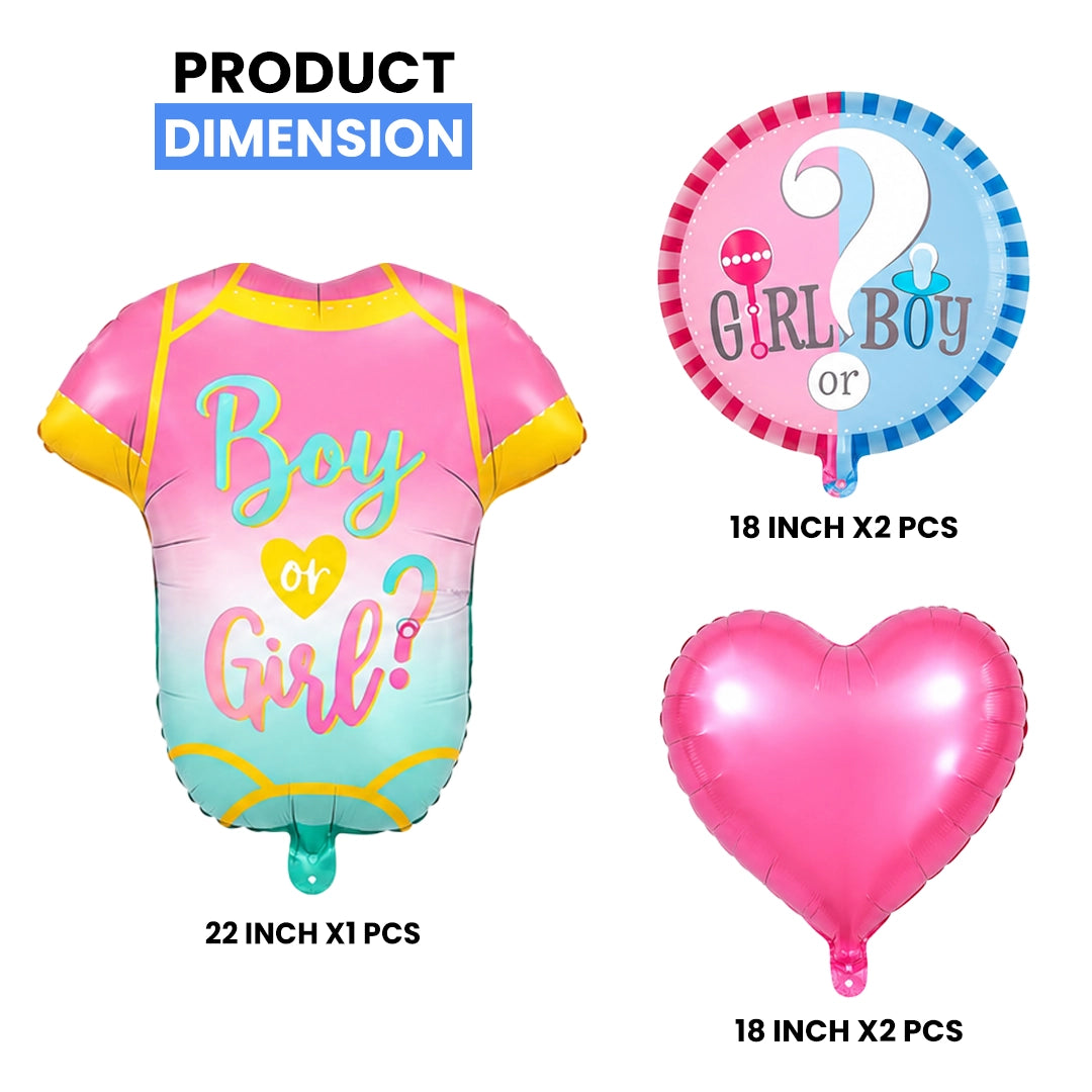 Boy or Girl Foil Balloon Set