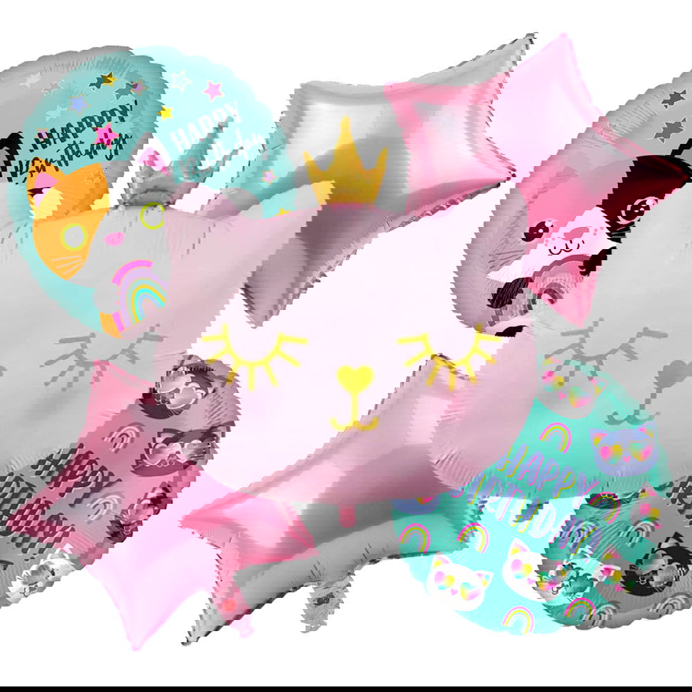 Cat 5 Pcs Foil Balloons - ardor