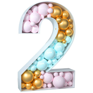 DIY 2 Number Balloon Mosaic - ardor