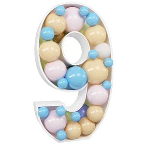 DIY 9 Number Balloon Mosaic - ardor