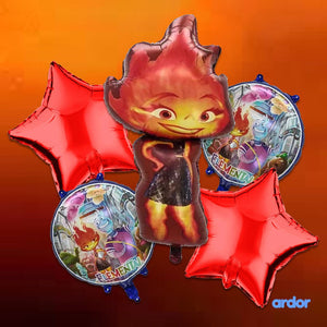 Elementals Foil Balloon 5 Pcs Set - ardor