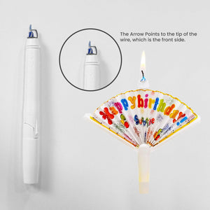 Fan Surprise Banner Candle – Fun Birthday Cake Decoration with Spinning Banner for Kids’ Parties - ardor