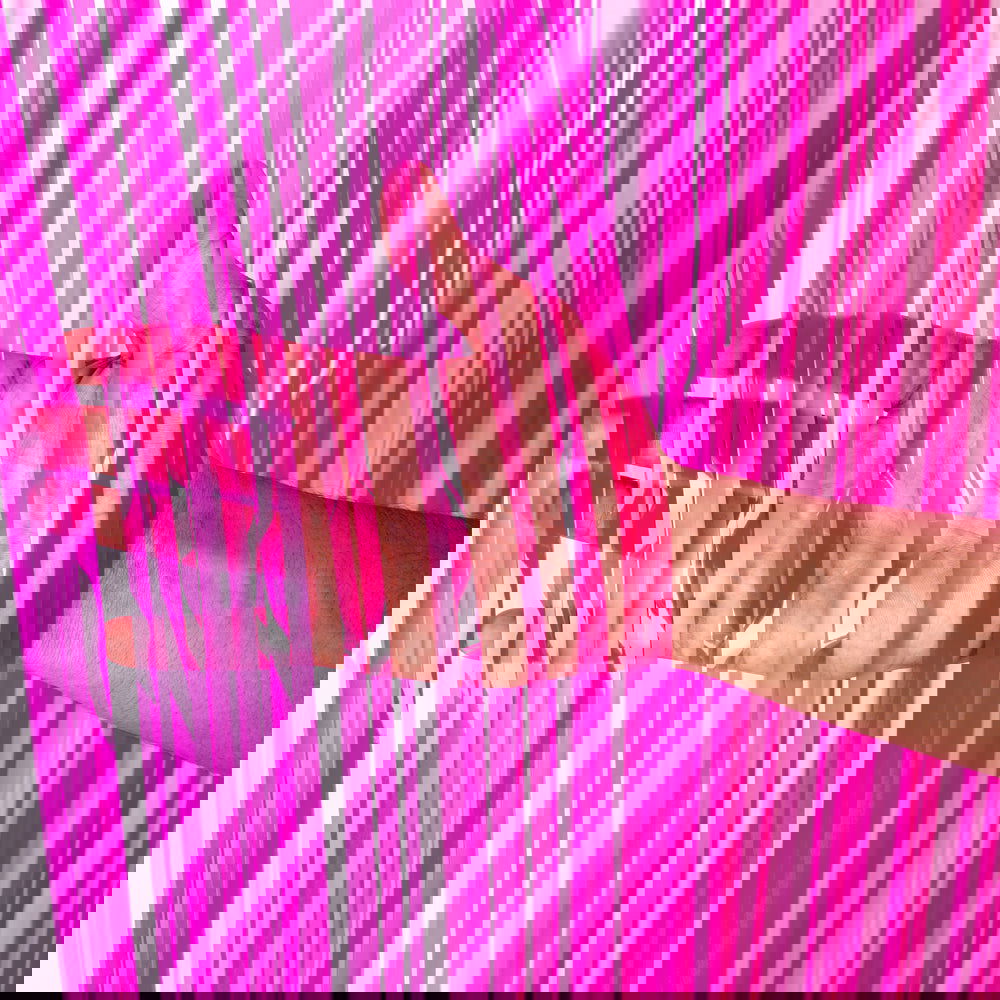 Fluorescent Shocking Pink Foil Curtains - ardor