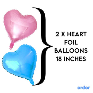 Gender Reveal Foil Balloon 5 Pcs Set - ardor