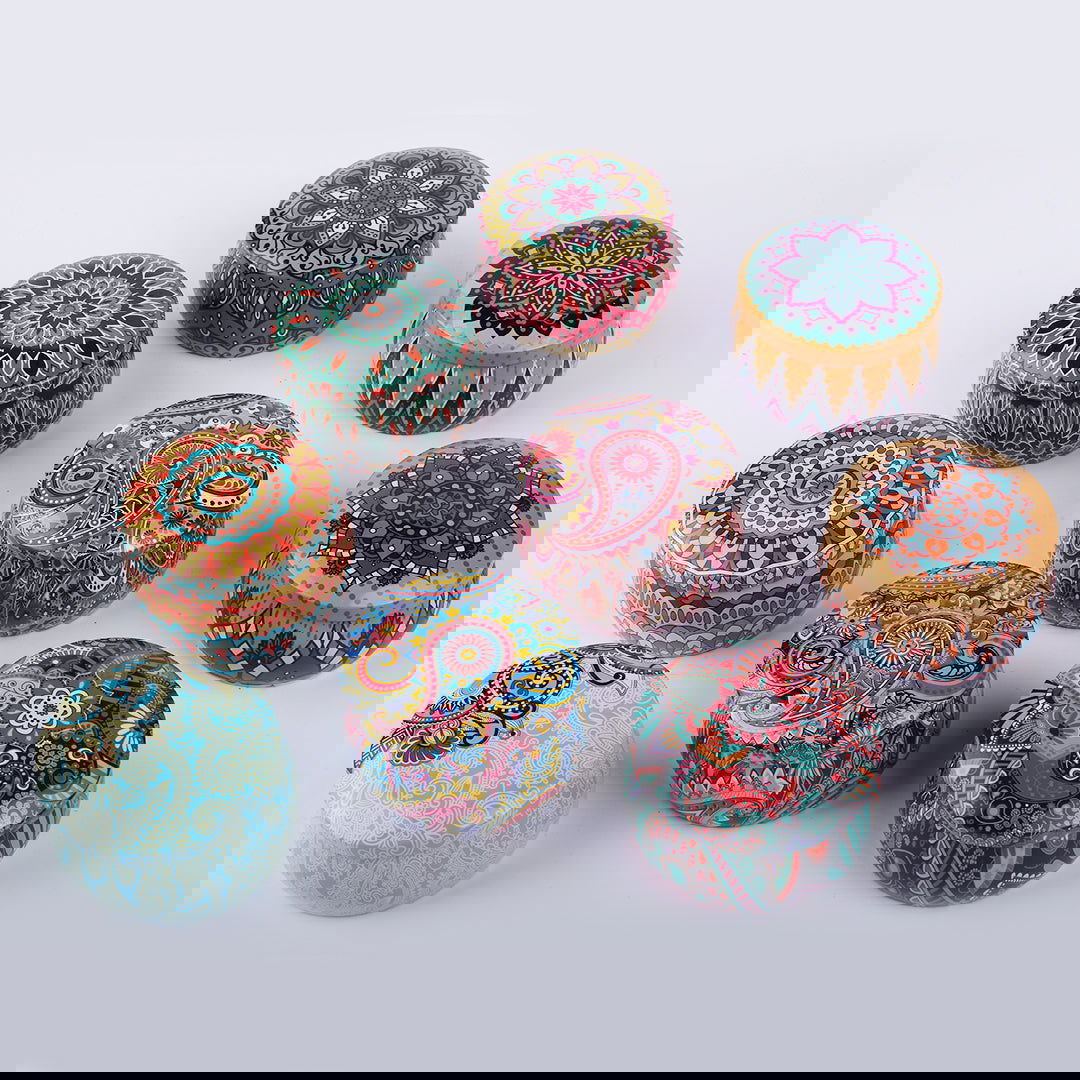 Mandala candles | Pack of 12 | For home decoration - ardor