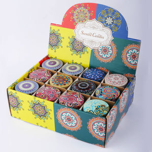 Mandala candles | Pack of 24 | For home Decoration - ardor