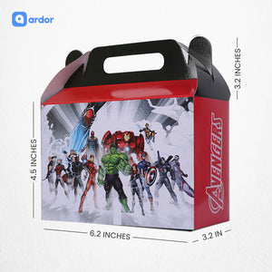 Pack of 10 Avangers Theme Goodie Boxes - ardor