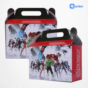 Pack of 10 Avangers Theme Goodie Boxes - ardor