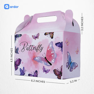 Pack of 10 Butterfly Theme Goodie Boxes - ardor