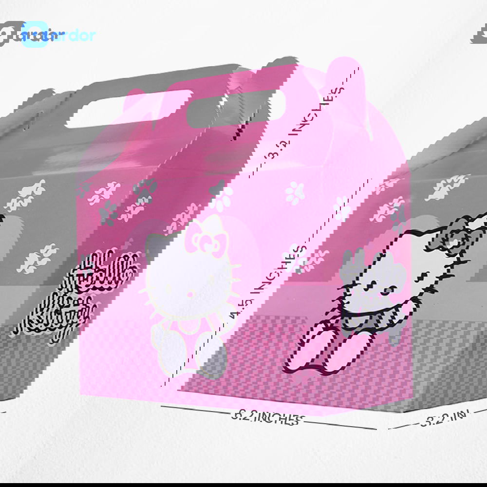 Pack of 10 Hello Kitty Theme Goodie Boxes - ardor