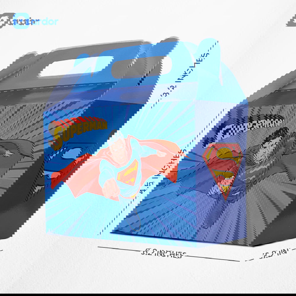 Pack of 10 Super Man Theme Goodie Boxes - ardor