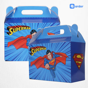 Pack of 10 Super Man Theme Goodie Boxes - ardor