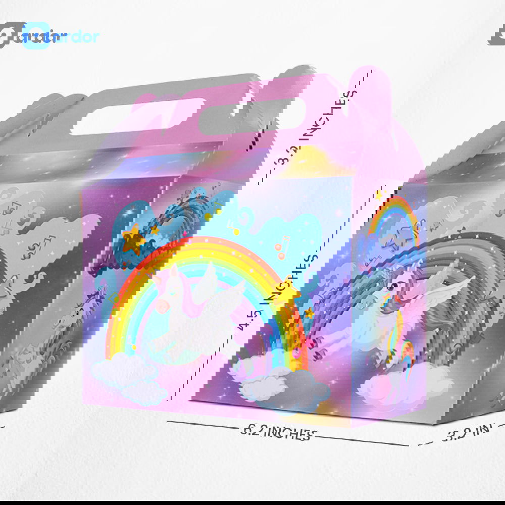 Pack of 10 Unicorn Theme Goodie Boxes - ardor