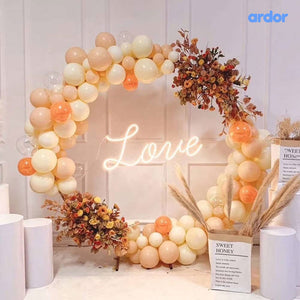 Round Golden Metal Balloon Arch Backdrop - ardor