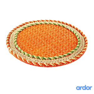 Round Shaped Decorated Tray - ardor