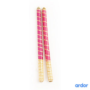Satin Dandiya Sticks Pack of 12 - ardor