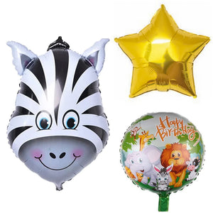 Zebra Foil Balloons 5 Pcs Set - ardor
