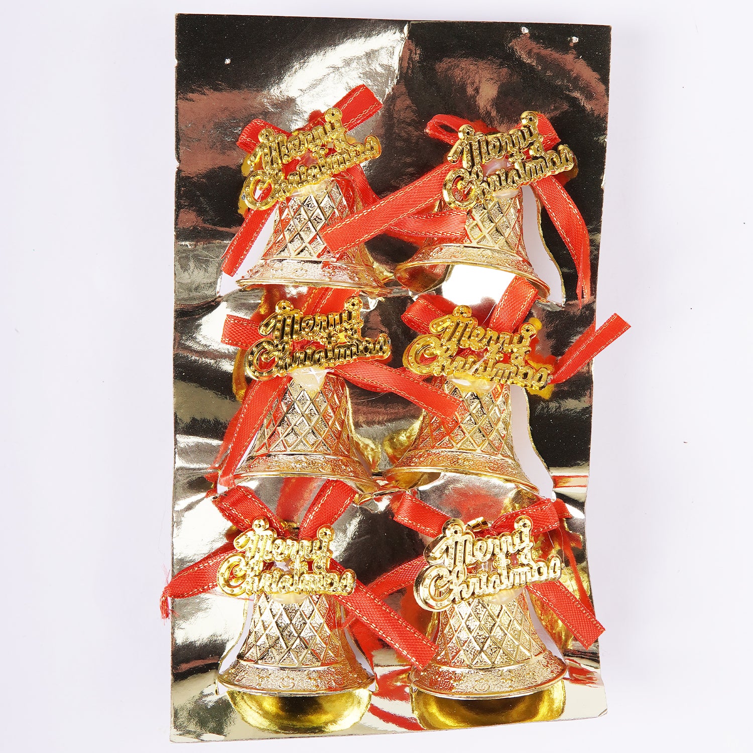 Artificial Christmas Bell 6 Pcs For Christmas Party Decor