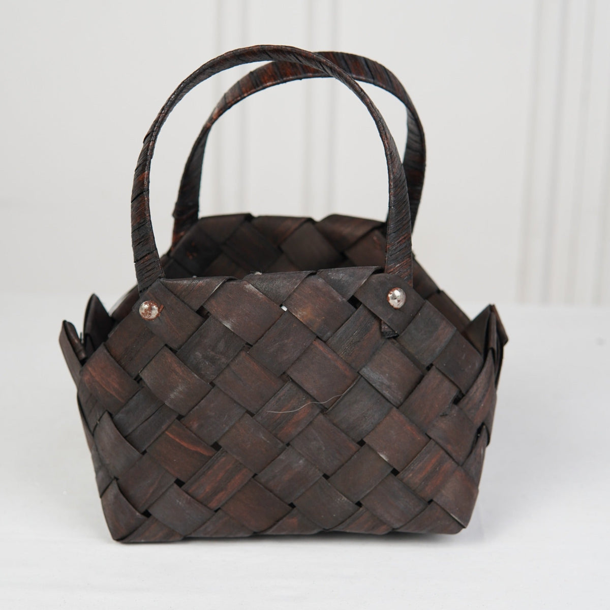 Set of 3 - Dark Brown Wooven Baskets